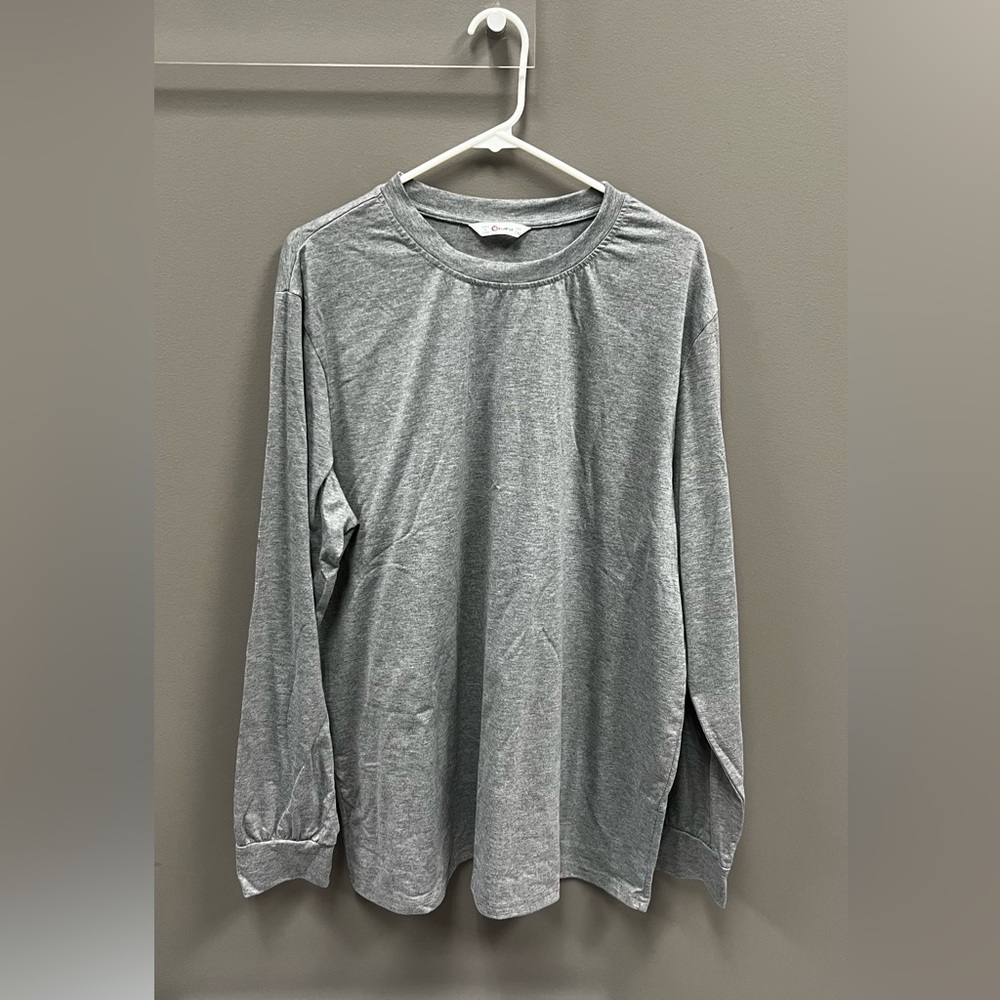Men's Gray Long Sleeve Shirt